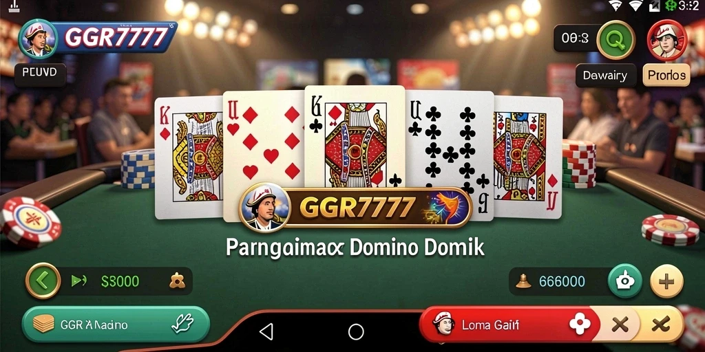Screenshot gameplay GGR7777 dengan dominasi permainan domino.