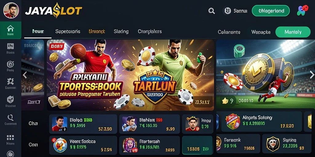 Tampilan screenshot utama JAYASLOT yang menarik dengan suasana taruhan yang dinamis.