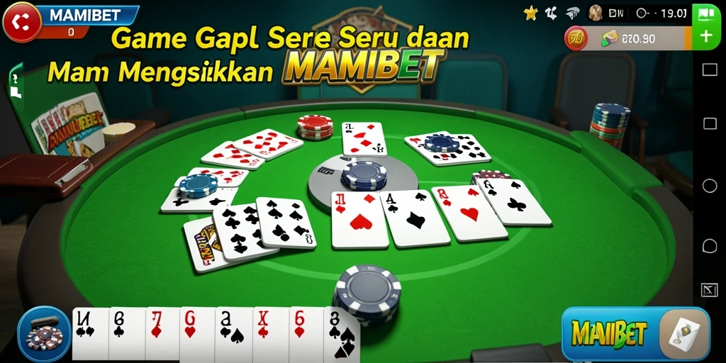 Tampilan gameplay MAMIBET yang menarik dengan suasana bermain Gaple.