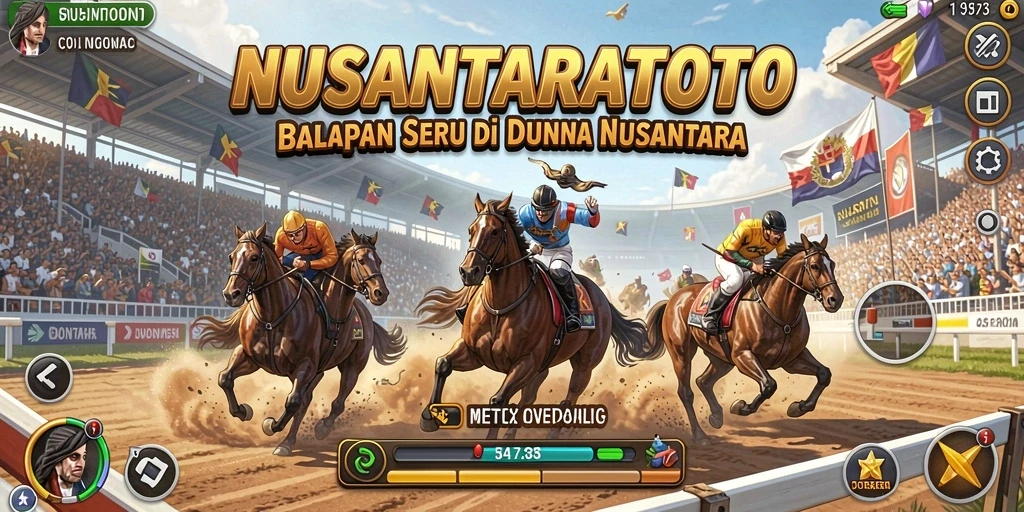 Screenshot gameplay NUSANTARATOTO dengan tindakan balapan seru.