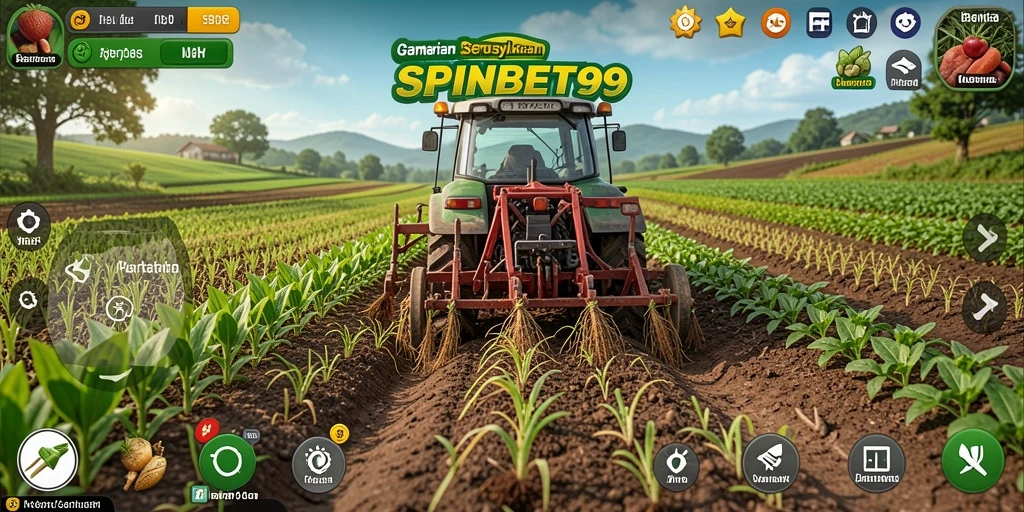 Tampilan seru dari permainan pertanian di SPINBET99.